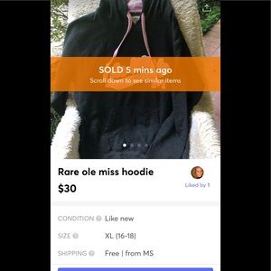 Rare ole miss hoodie